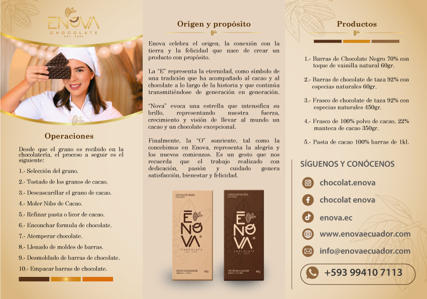 Tríptico Enova Chocolate - interior
